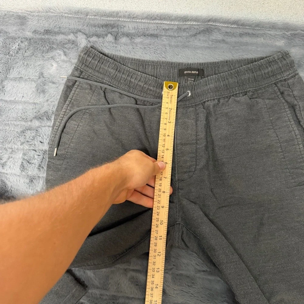 Banana Republic Mens Gray Drawstring Elastic Waist Utility Jogger Pants 32x32